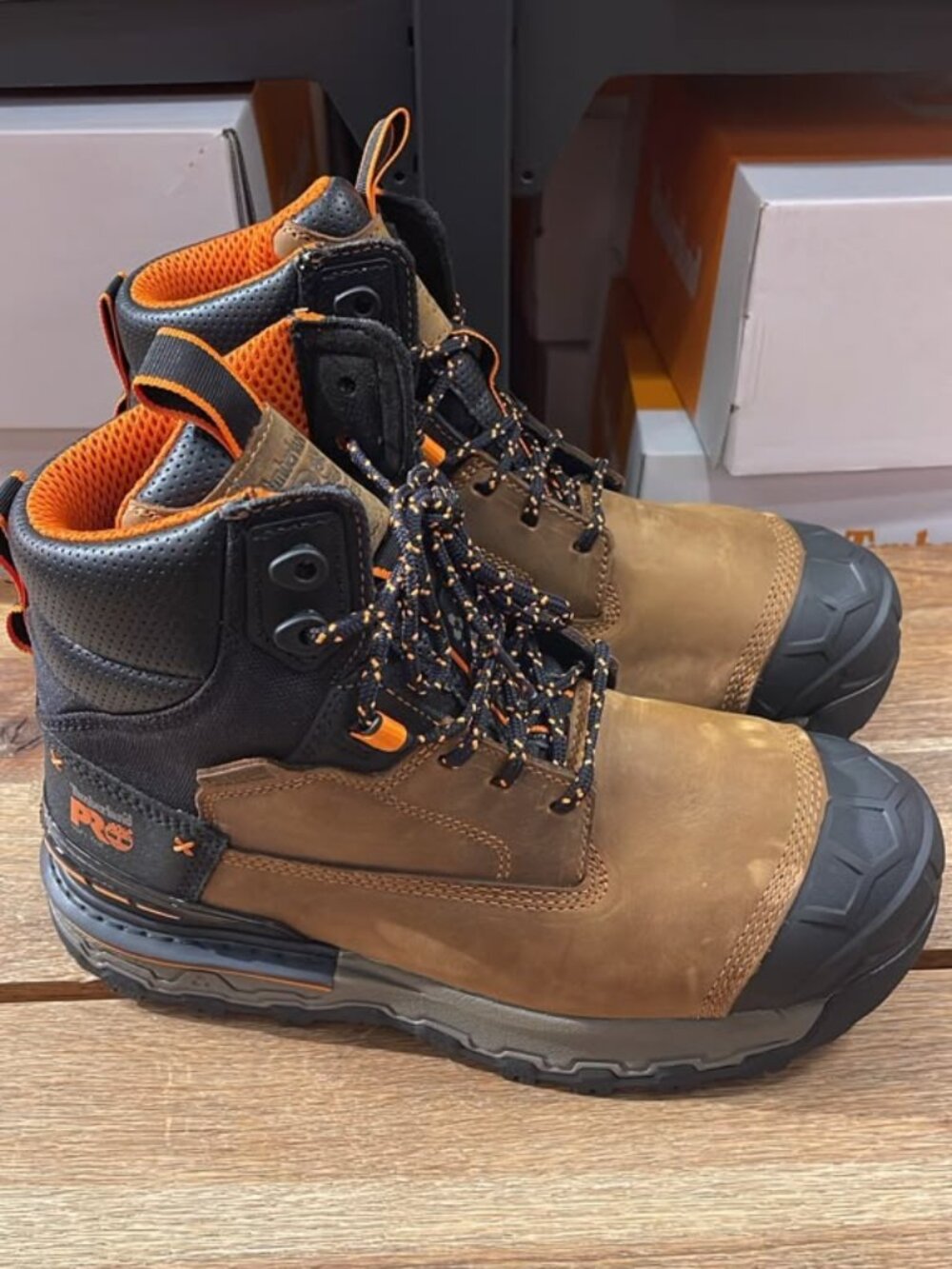 TIMBERLAND PRO MEN'S  6'' COMPOSITE SAFETY TOE LT BROWN  A648B-EM8 ALL SIZES
